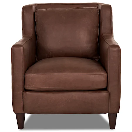Contemporary Accent Chair with Angled Arms